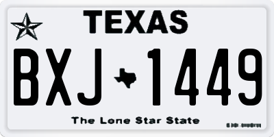 TX license plate BXJ1449
