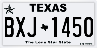 TX license plate BXJ1450
