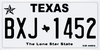 TX license plate BXJ1452