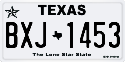 TX license plate BXJ1453