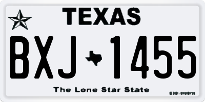 TX license plate BXJ1455