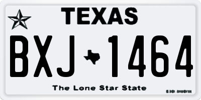 TX license plate BXJ1464