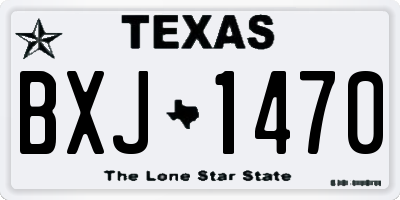 TX license plate BXJ1470