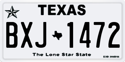 TX license plate BXJ1472