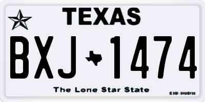 TX license plate BXJ1474