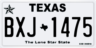 TX license plate BXJ1475