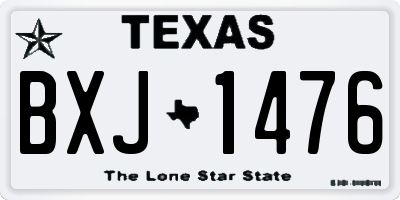 TX license plate BXJ1476