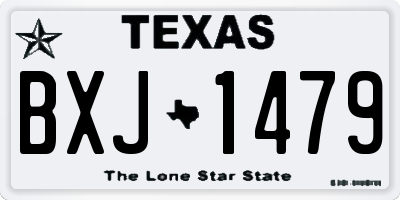 TX license plate BXJ1479