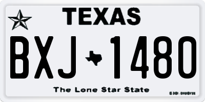 TX license plate BXJ1480