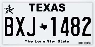 TX license plate BXJ1482