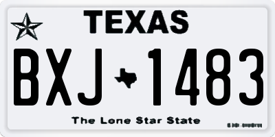 TX license plate BXJ1483
