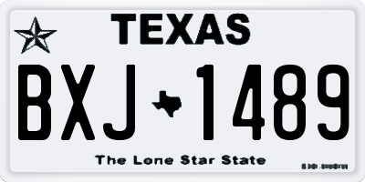 TX license plate BXJ1489