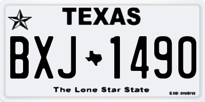 TX license plate BXJ1490