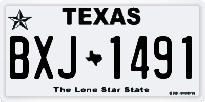 TX license plate BXJ1491