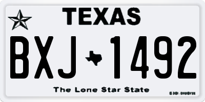 TX license plate BXJ1492
