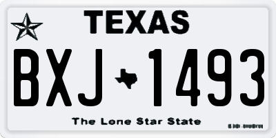 TX license plate BXJ1493