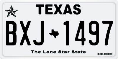 TX license plate BXJ1497