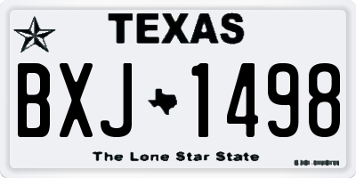 TX license plate BXJ1498