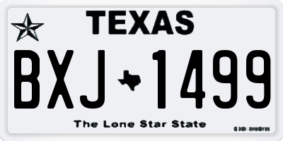 TX license plate BXJ1499