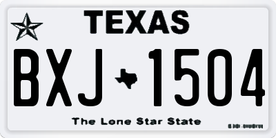 TX license plate BXJ1504
