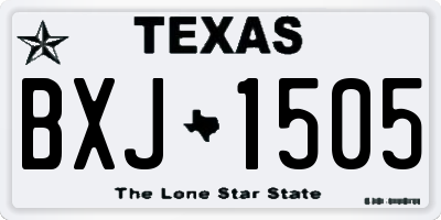 TX license plate BXJ1505