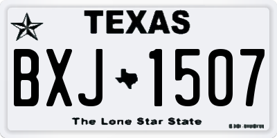 TX license plate BXJ1507