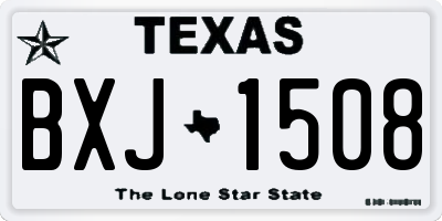 TX license plate BXJ1508