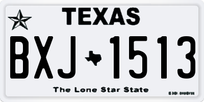 TX license plate BXJ1513