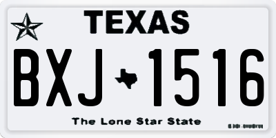 TX license plate BXJ1516