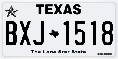 TX license plate BXJ1518