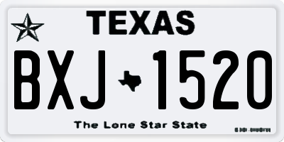 TX license plate BXJ1520