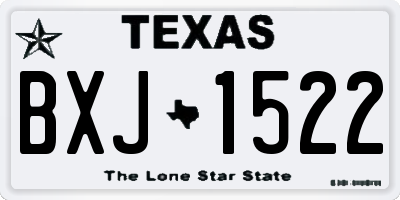 TX license plate BXJ1522