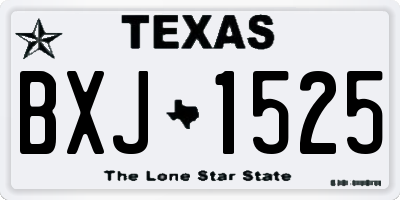 TX license plate BXJ1525