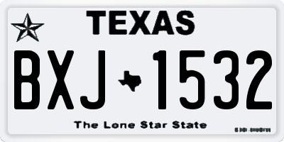 TX license plate BXJ1532