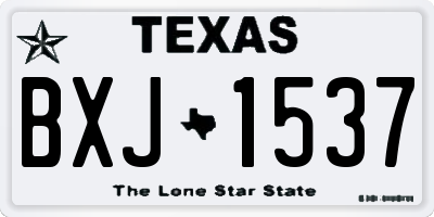 TX license plate BXJ1537