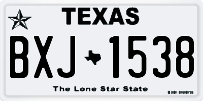 TX license plate BXJ1538