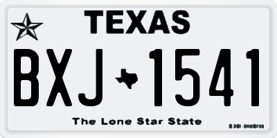 TX license plate BXJ1541