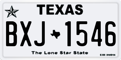 TX license plate BXJ1546