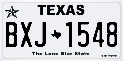 TX license plate BXJ1548