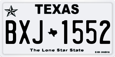 TX license plate BXJ1552