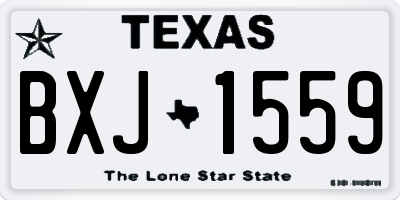 TX license plate BXJ1559