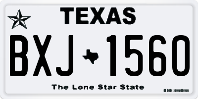 TX license plate BXJ1560