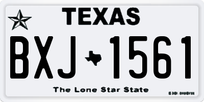 TX license plate BXJ1561