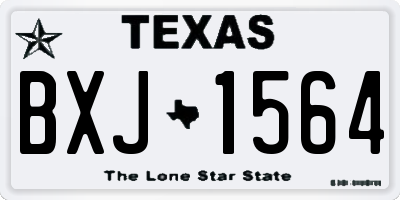 TX license plate BXJ1564