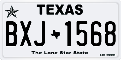 TX license plate BXJ1568