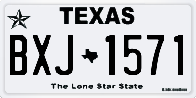 TX license plate BXJ1571