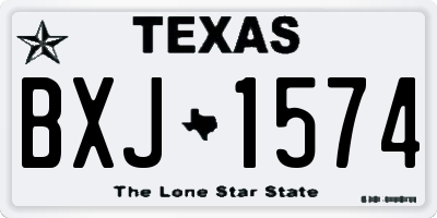 TX license plate BXJ1574
