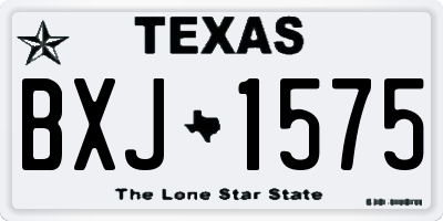 TX license plate BXJ1575