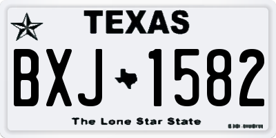 TX license plate BXJ1582