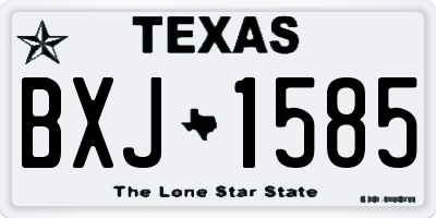 TX license plate BXJ1585